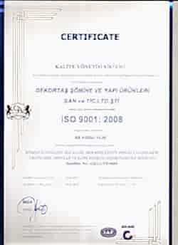 Kalite İSO Belgesi