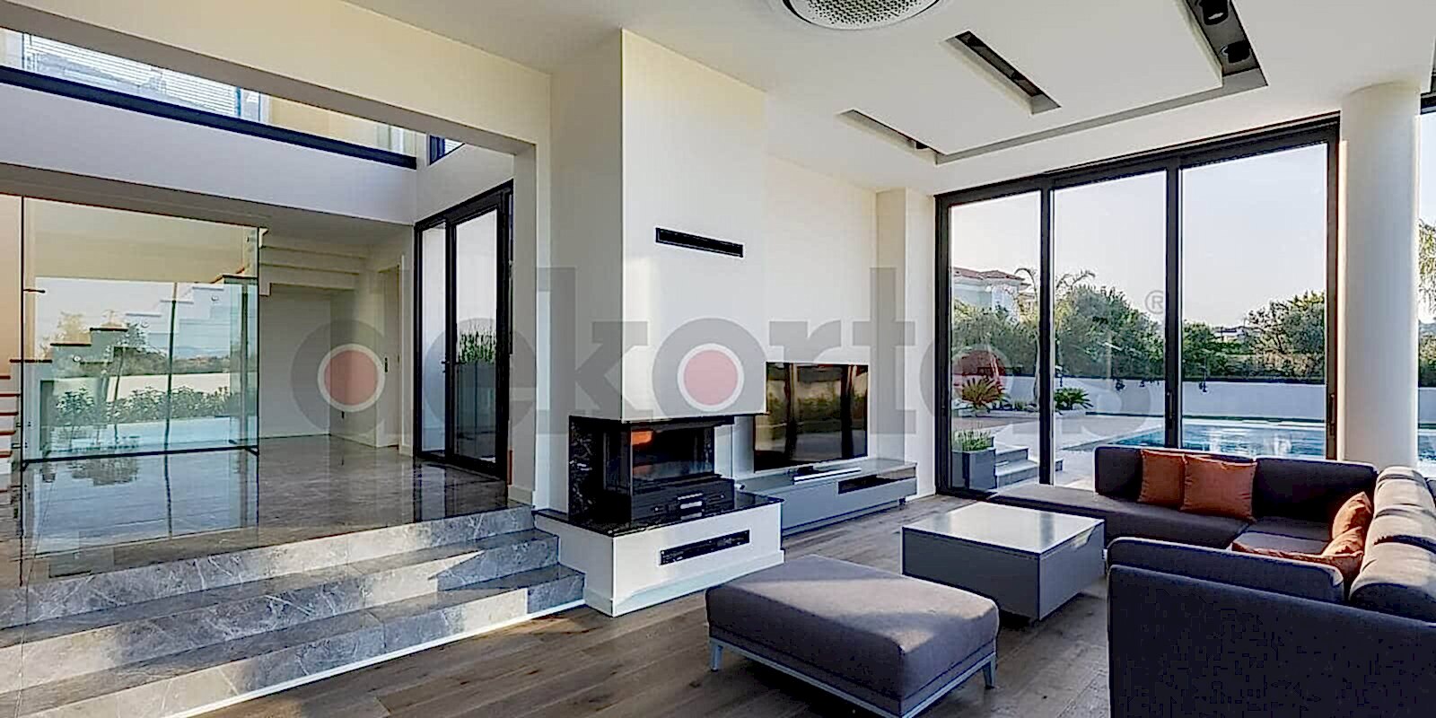 842 Model Yeni Odunlu Orta Şömine 