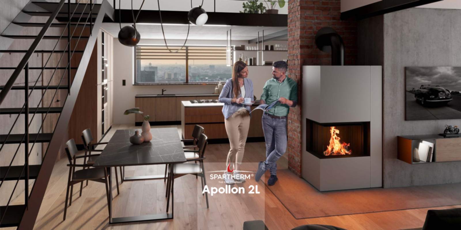 Apollon2L Odunlu Şömine 